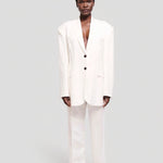 The Waist Tape Trouser in White