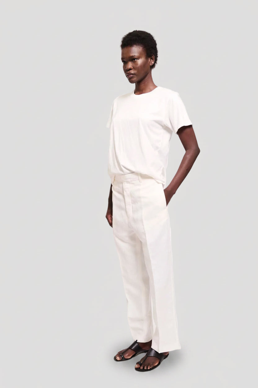 The Waist Tape Trouser in White