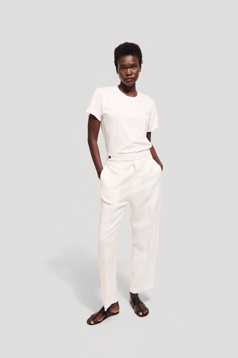 The Waist Tape Trouser in White