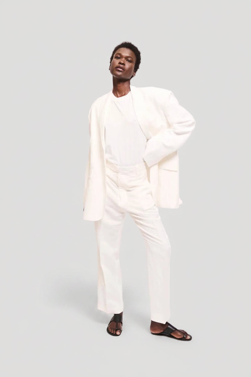 The Waist Tape Trouser in White
