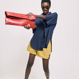 The Document Clutch in Red Snake