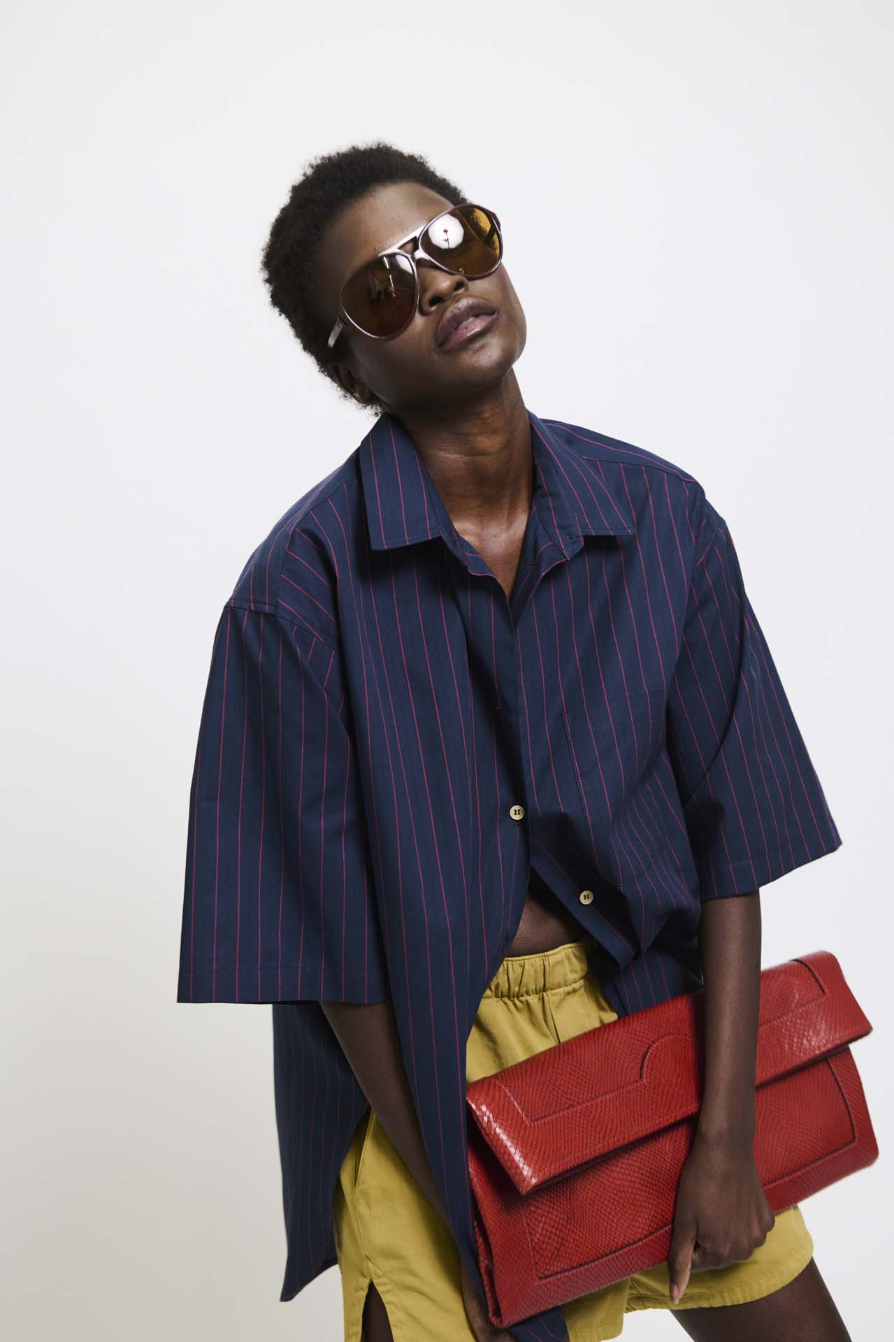 The Elbow Essential Shirt in Blue Red
