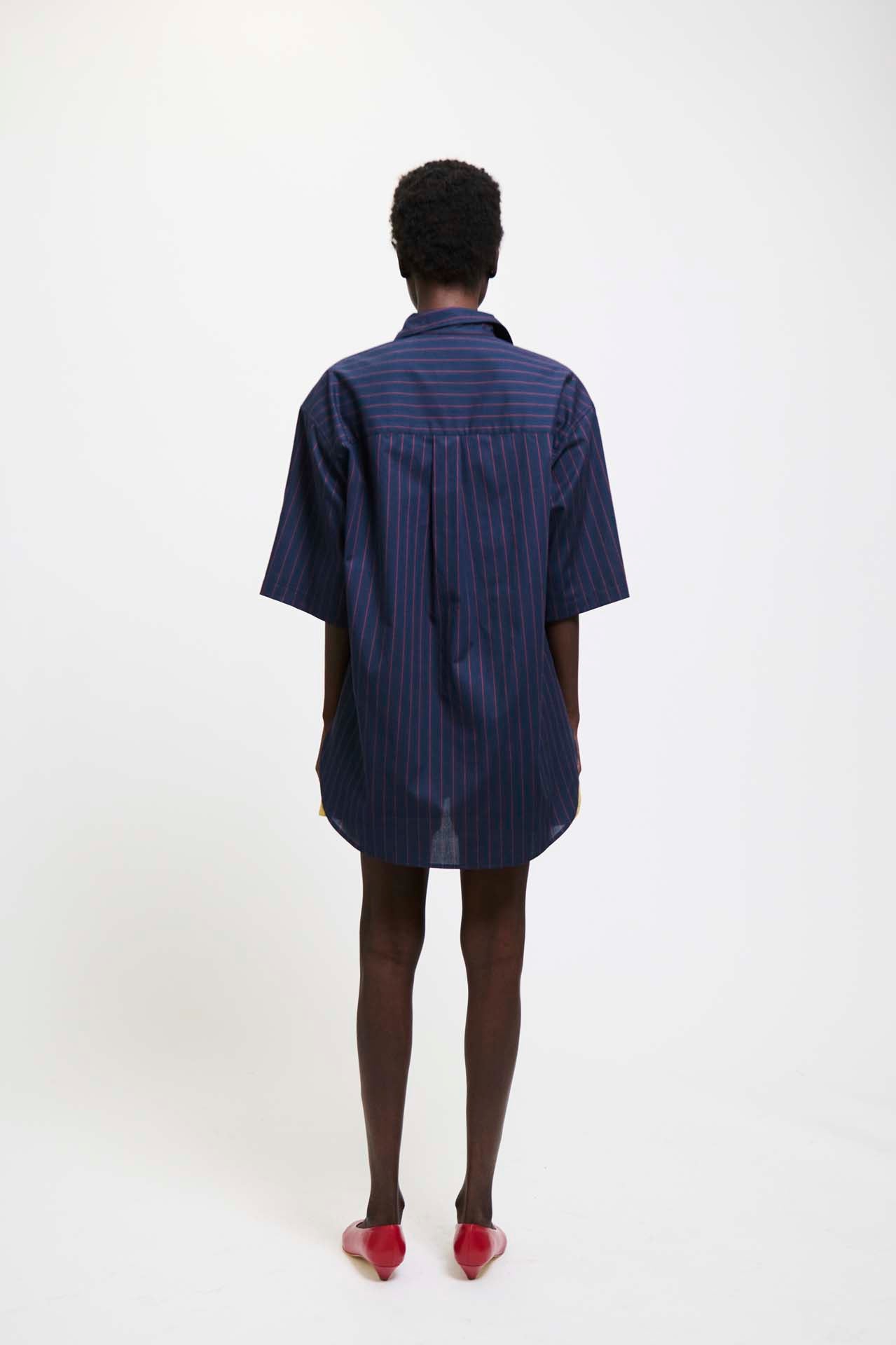 The Elbow Essential Shirt in Blue Red