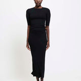The Rib Pencil Skirt in Black