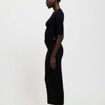 The Rib Pencil Skirt in Black