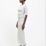 The Rib Pencil Skirt in Heather Grey