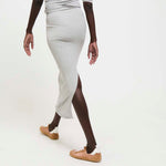 The Rib Pencil Skirt in Heather Grey