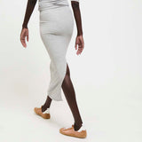 The Rib Pencil Skirt in Heather Grey