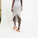 The Rib Pencil Skirt in Heather Grey