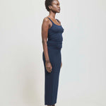 The Rib Pencil Skirt in Navy