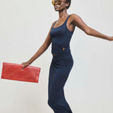 The Document Clutch in Red Snake