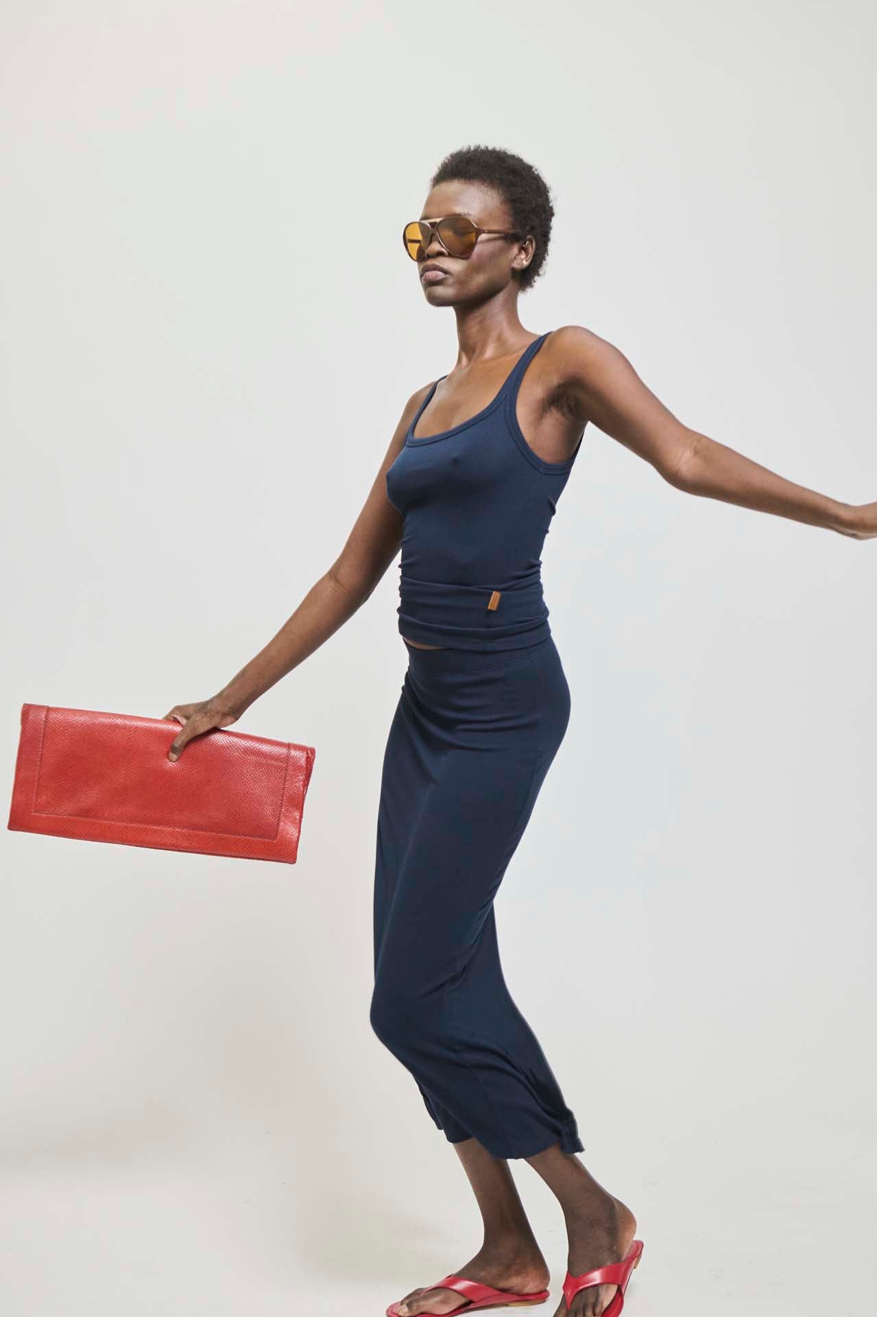 Rib Pencil Skirt