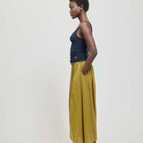 The Midi Swing Skirt in Avo