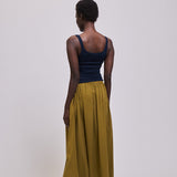 The Midi Swing Skirt in Avo
