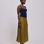The Midi Swing Skirt in Avo