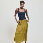 The Midi Swing Skirt in Avo