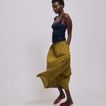The Midi Swing Skirt in Avo