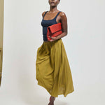 The Midi Swing Skirt in Avo