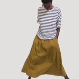 The Boxy Tee in White Stripe