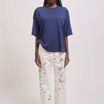 The Boxy Tee in Navy