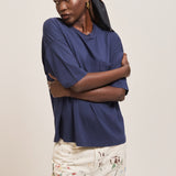 The Boxy Tee in Navy