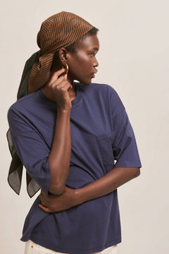 The Boxy Tee in Navy