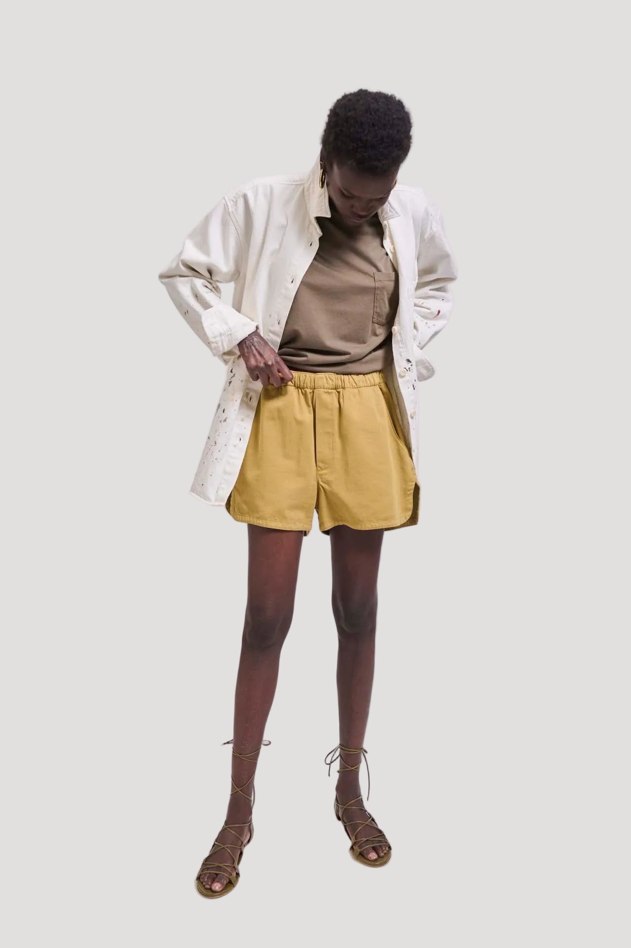 The Track Short in Tan