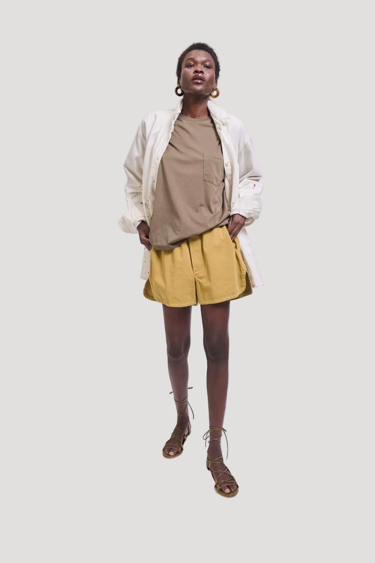 The Track Short in Tan