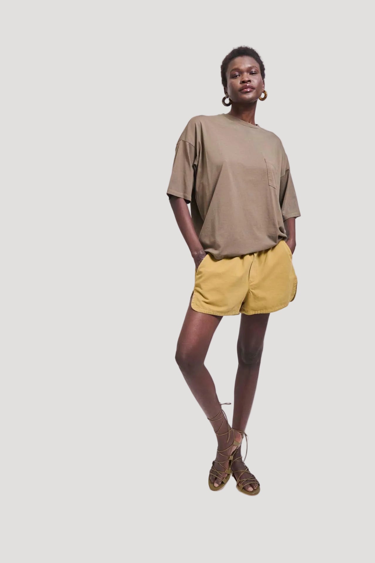 The Track Short in Tan