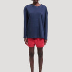 The High V Tee in Blue Stripe