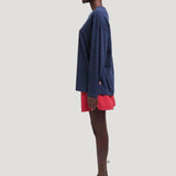 The High V Tee in Blue Stripe