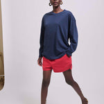 The High V Tee in Blue Stripe