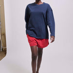 The High V Tee in Blue Stripe