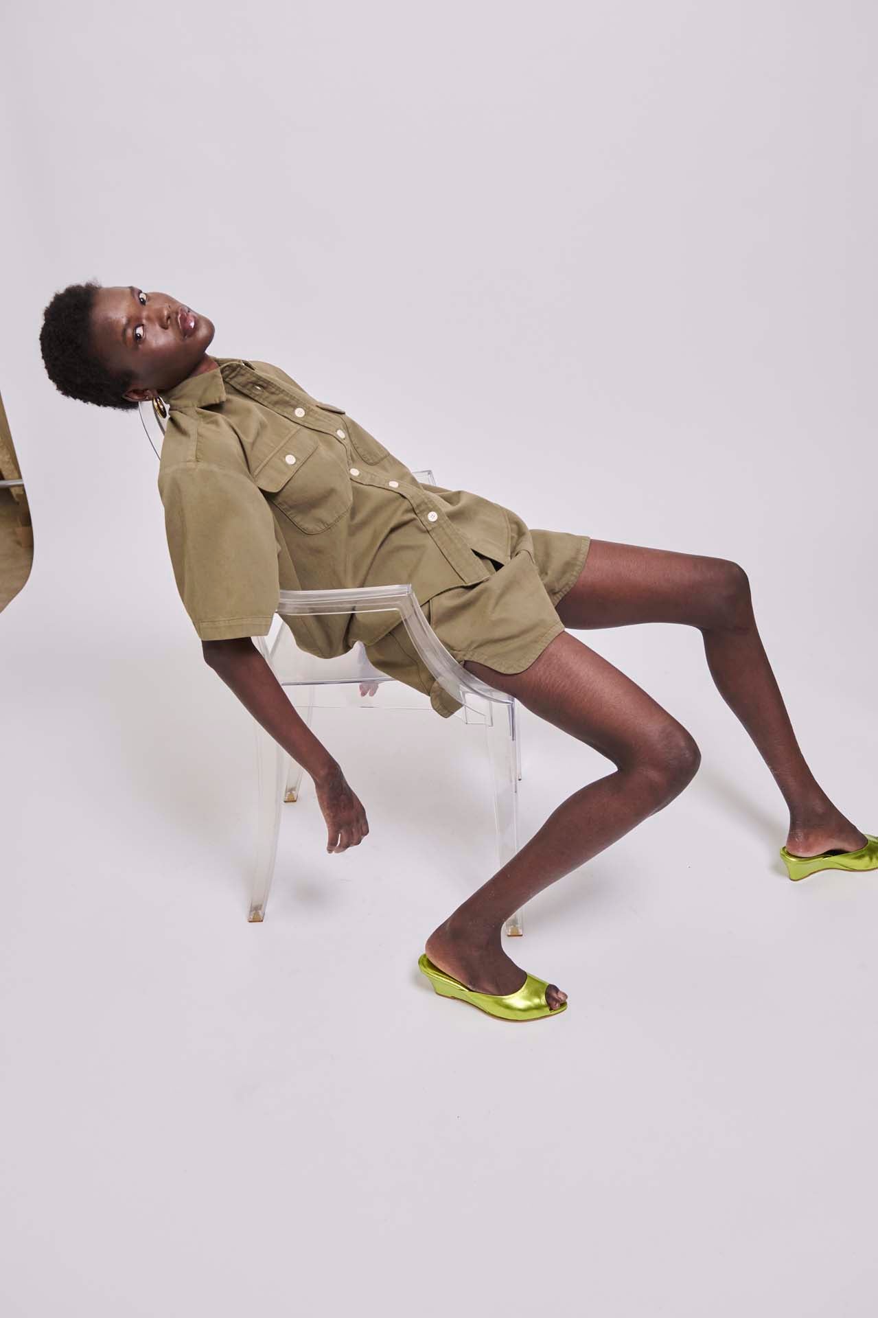 The Track Short in Loden