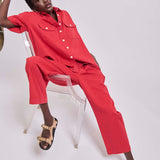 The Boxer Pant in Red
