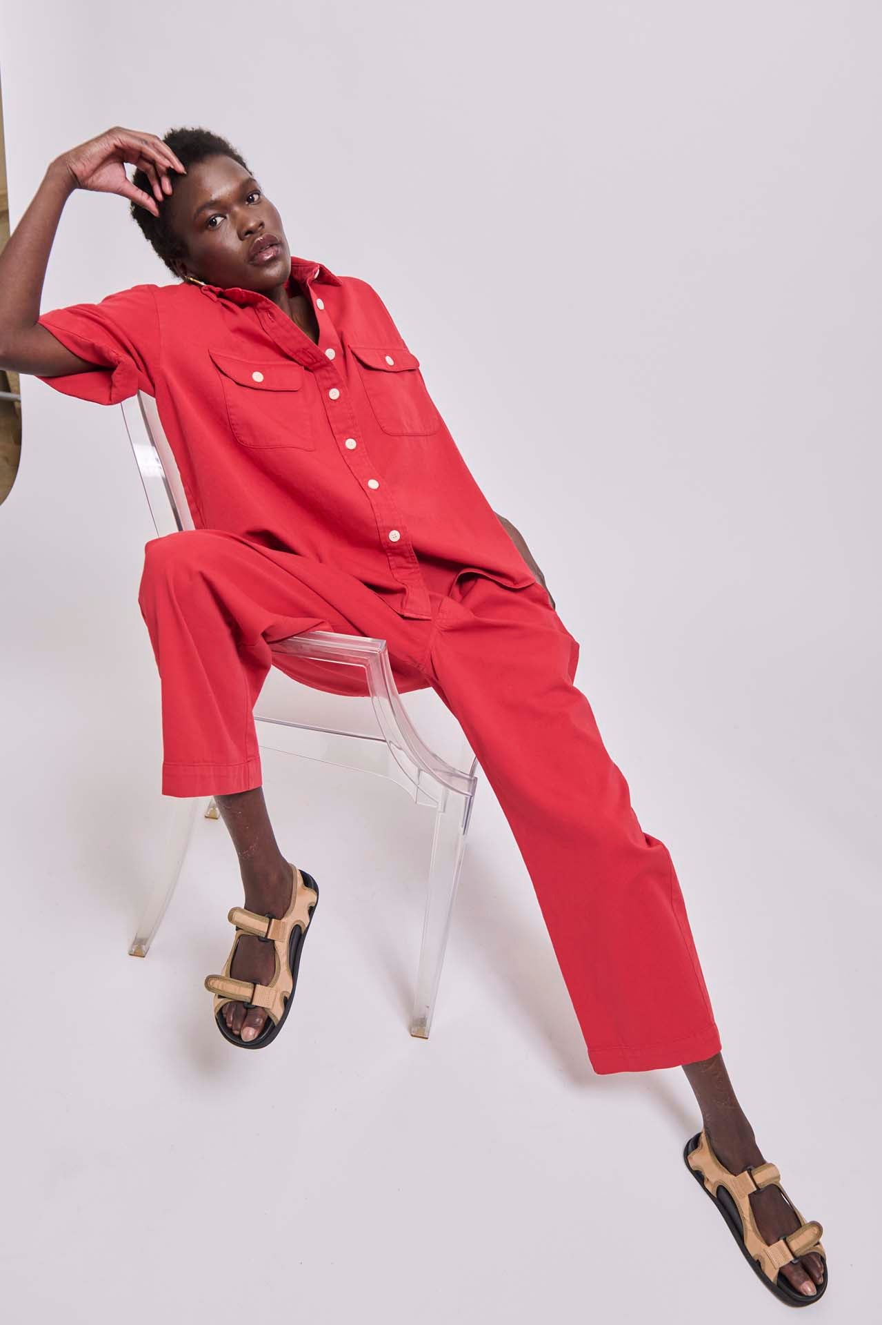 The Boxer Pant in Red