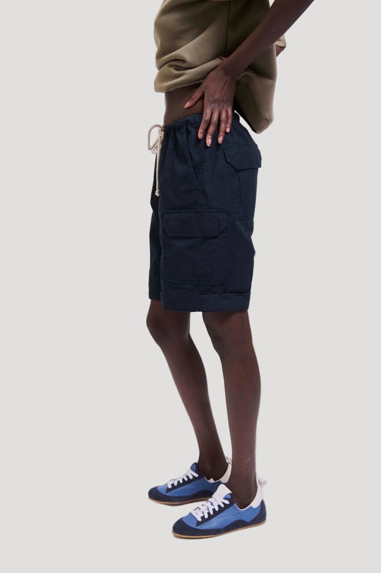 The Rope Tie Cargo Short in Navy