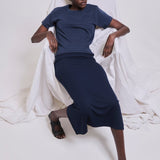 The Chameleon Tee in Blue Stripe