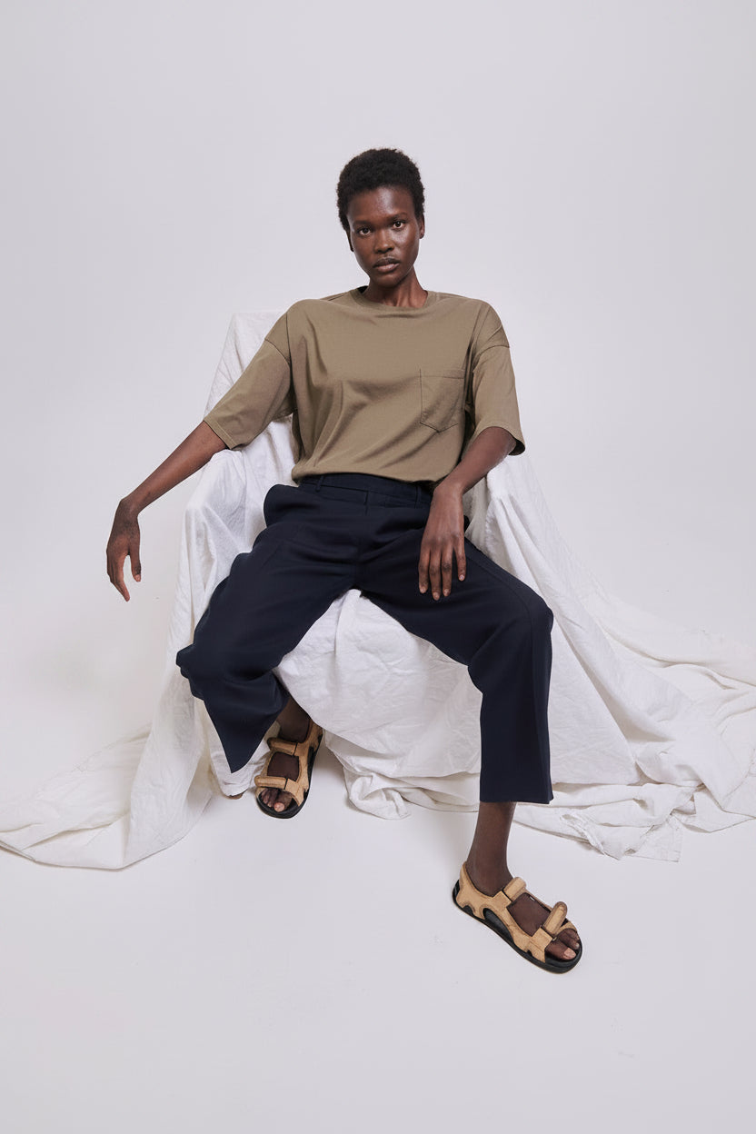 The Waist Tape Trouser in Navy