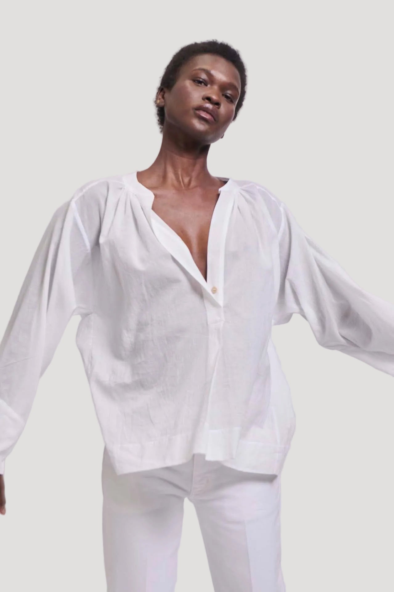 The Pascale Blouse in White