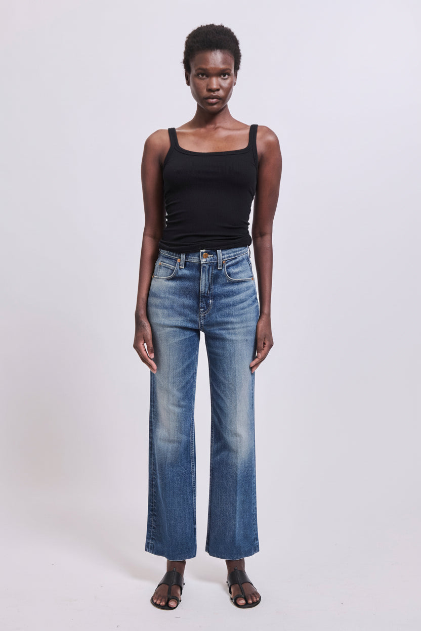 The Kenickie Blind Crease in Ione Indigo