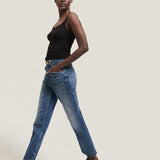 The Kenickie Blind Crease in Ione Indigo