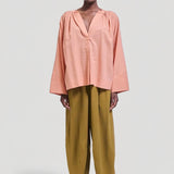 The Pascale Blouse in Dusty Peach