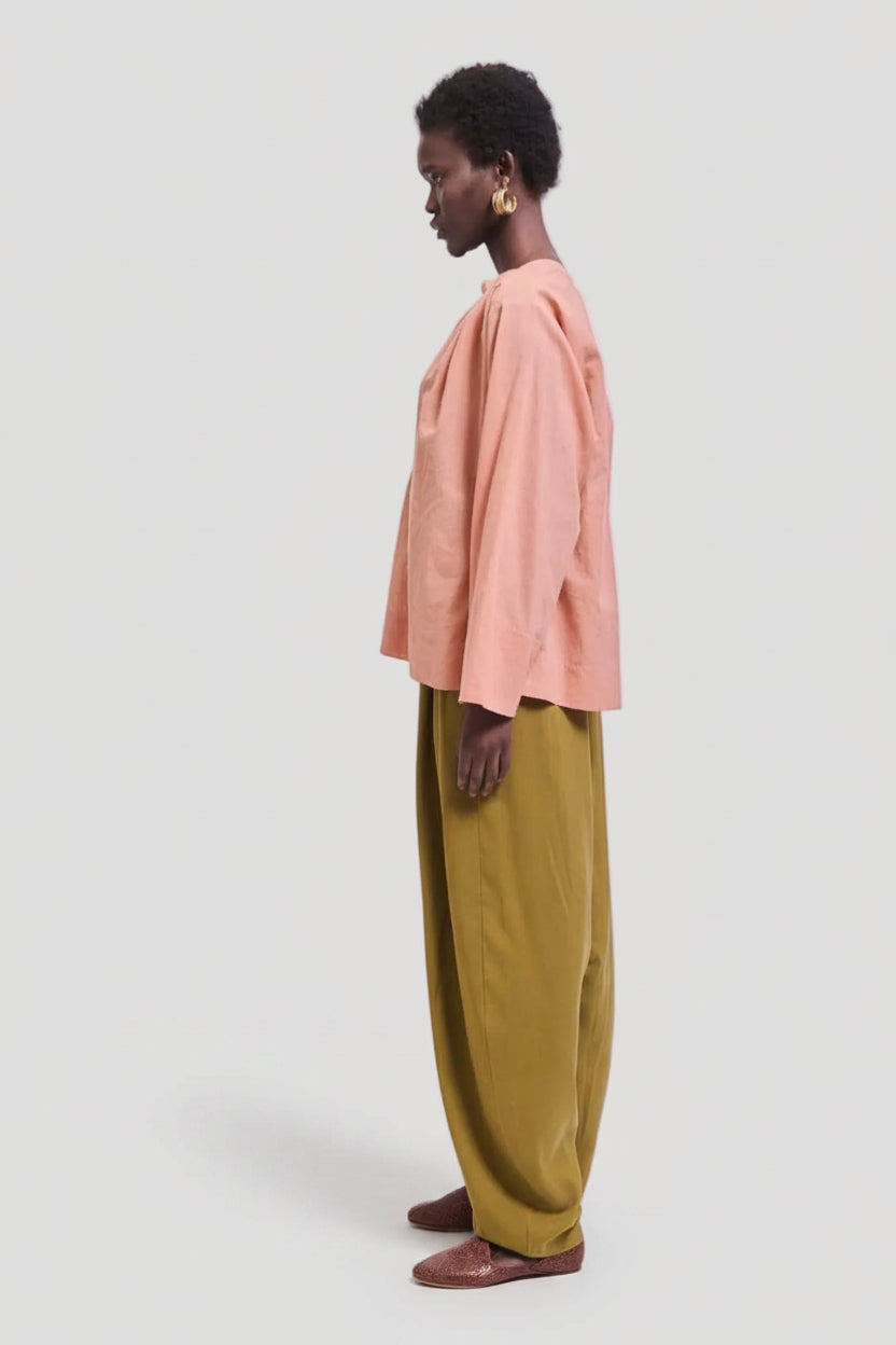 The Pascale Blouse in Dusty Peach