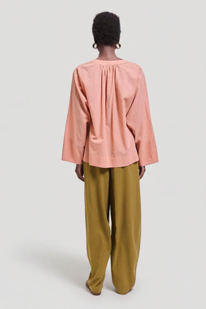 The Pascale Blouse in Dusty Peach