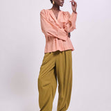 The Pascale Blouse in Dusty Peach