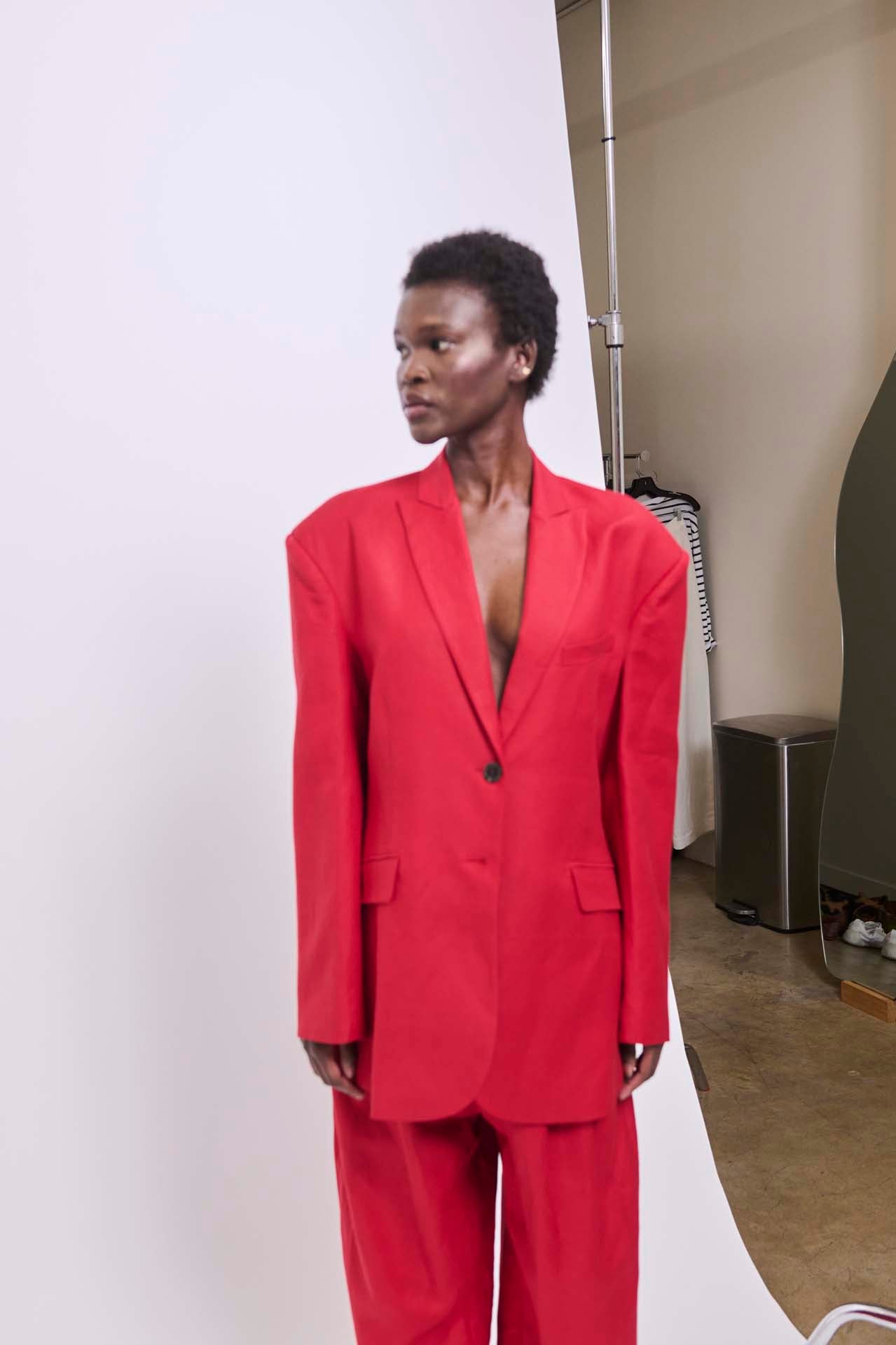 The Oversized Blazer in Red
