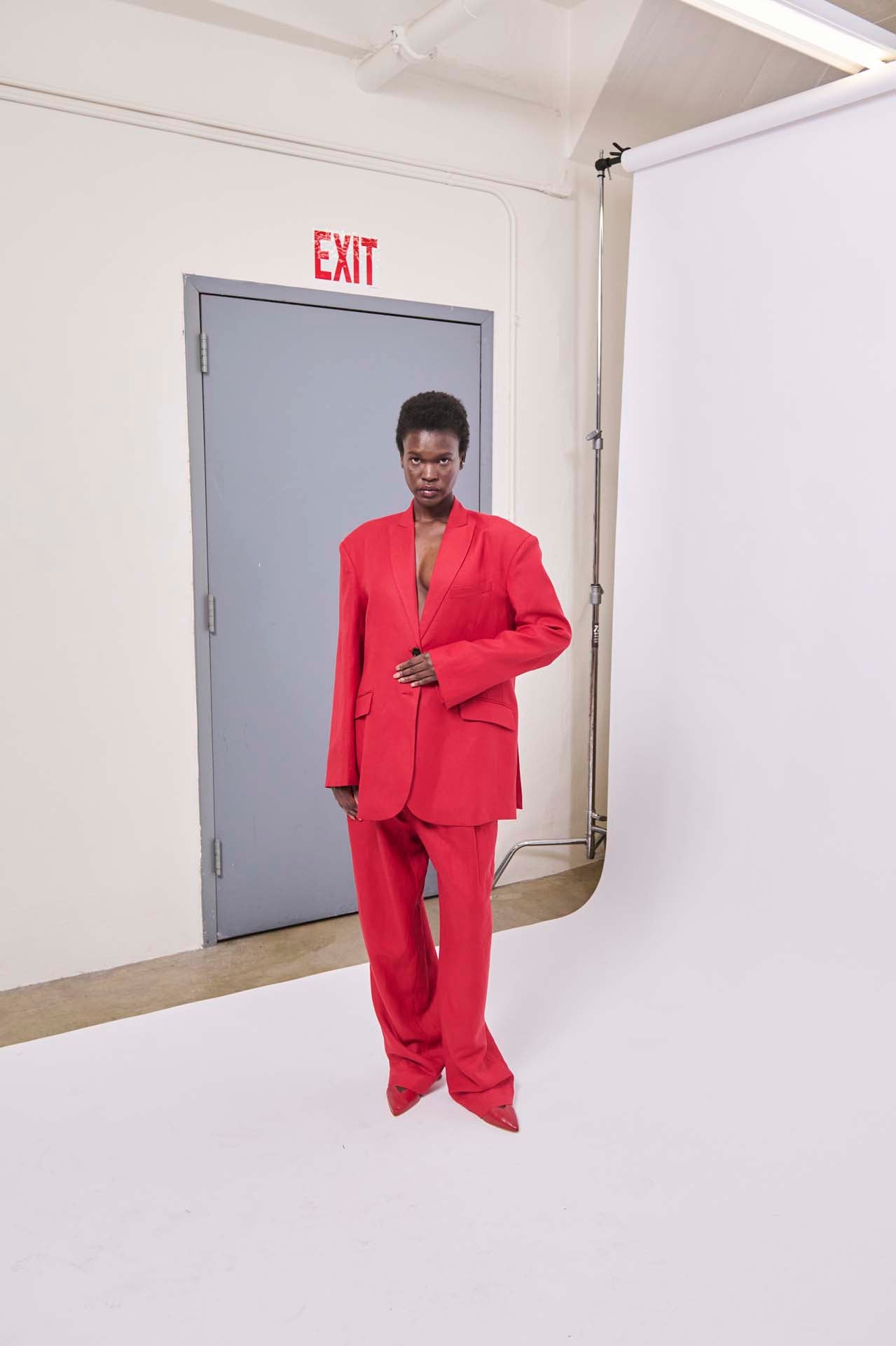 The Oversized Blazer in Red