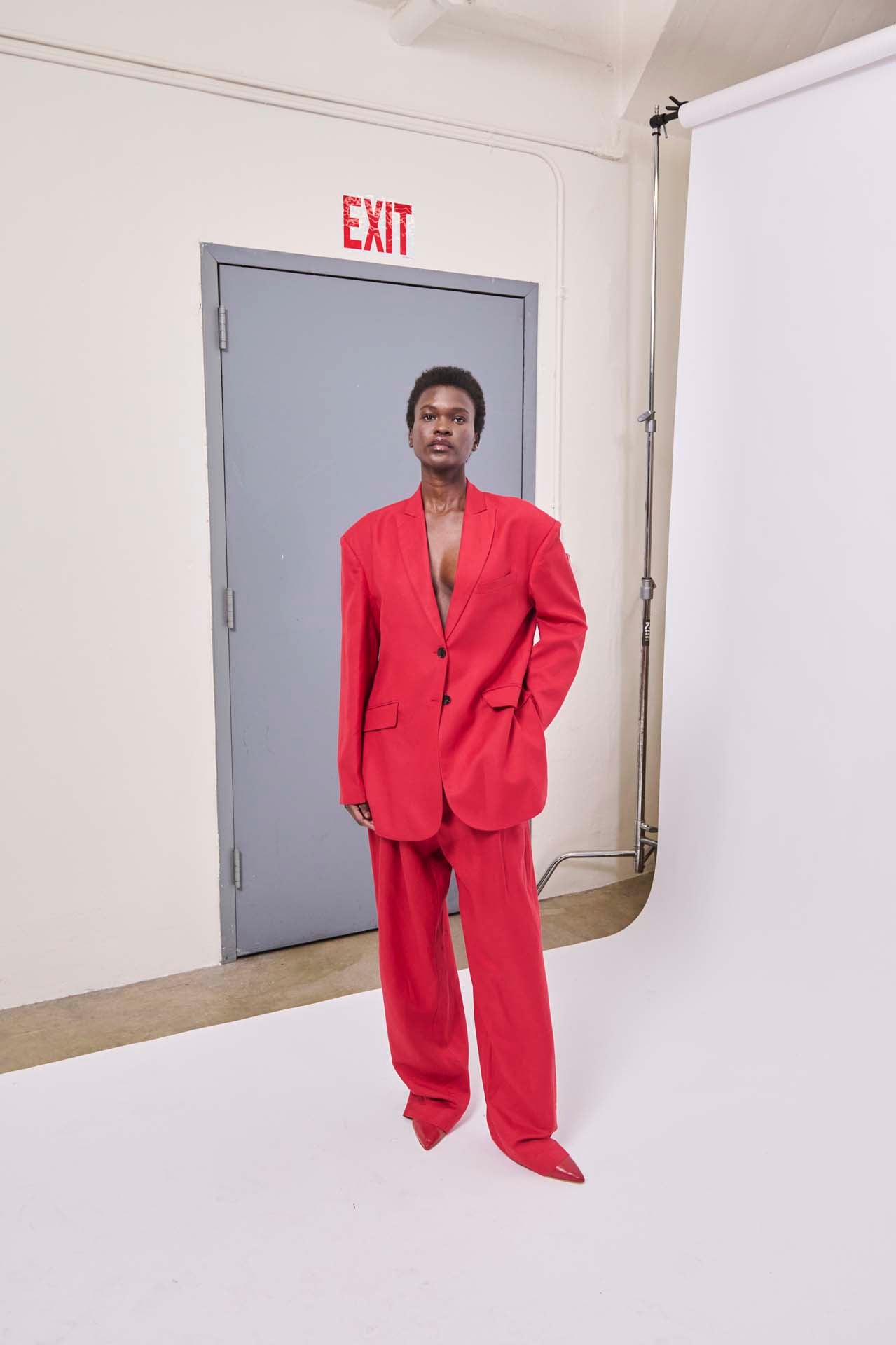 The Oversized Blazer in Red
