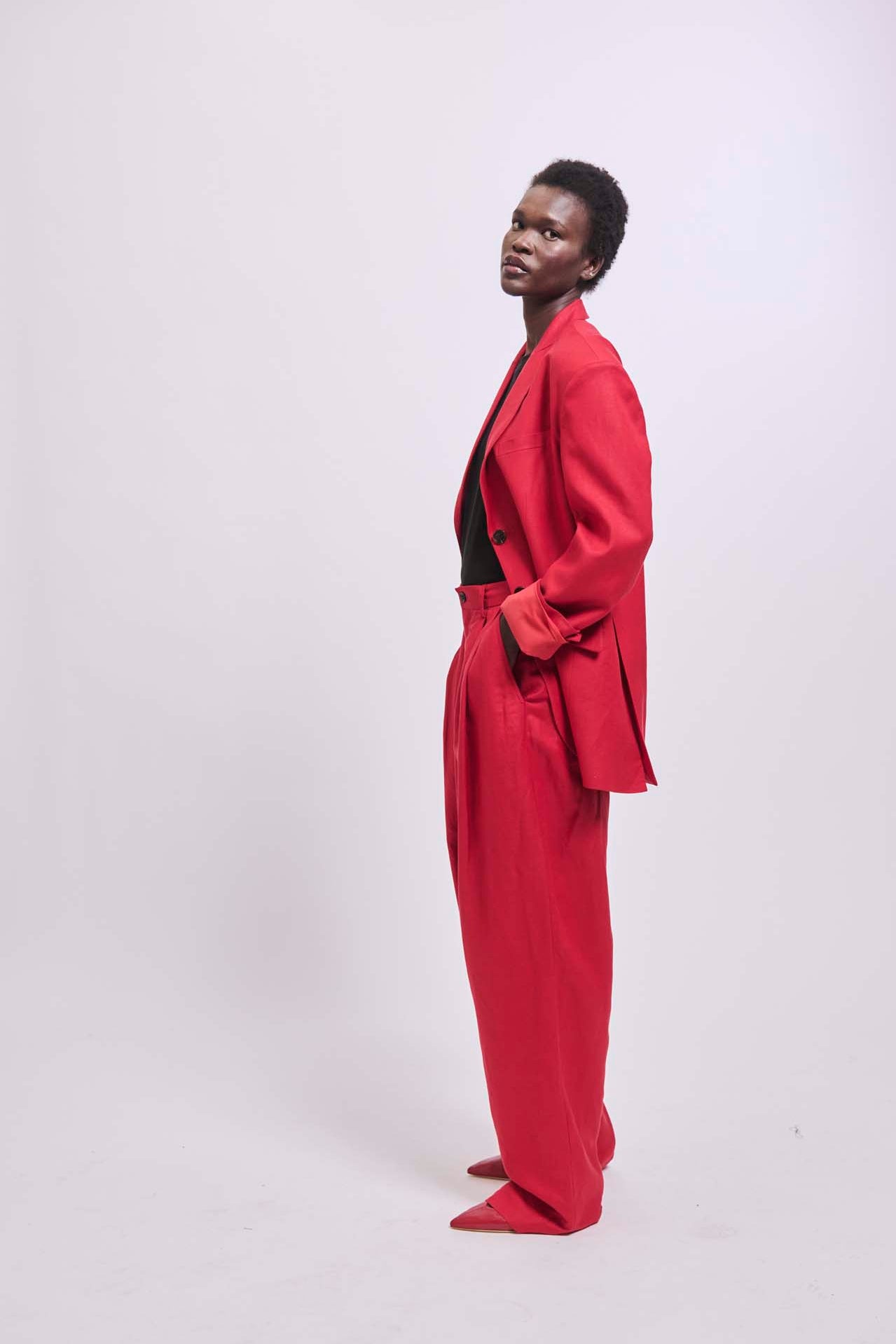 The Oversized Blazer in Red